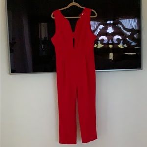 Red one piece jumpsuite size large